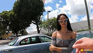 Hot Latina Gets Fucked Hard By Roadside Assistance Guy