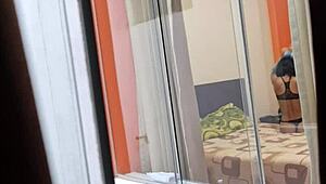 My Colombian Neighbor Fucking With Her Boyfriend Voyeur