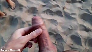 Intense beach orgy with young teens and shaved pussies