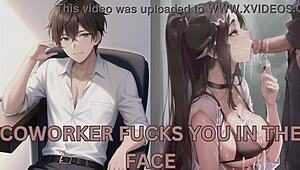 Coworker Bends You Over Desk For Quiet Encounter