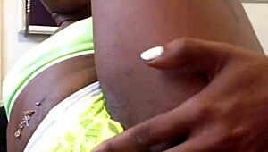 Big Pussy in Little Panties Dancing Close-Up Teasing Spreading Face Sitting Tattoo Ebony Thong