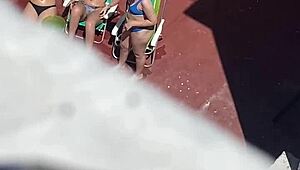 i watched the neighbors sunbathing on the terrace again