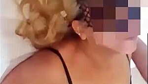 Feliz Navidad Cuckold Pam Hotwife College Girl Fucks Without Condom in Front of Husband Joins and Shoves Cock