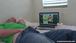 The bikini lady dreams about stroking a big cock