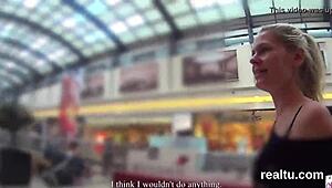 She said, Let's do it right here in the mall. He ripped her clothes off for hardcore POV fucking.