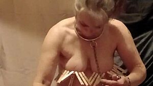 slave girl, ready for your clamps and belt?