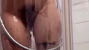 petite arab masturbating in shower feels amazing