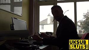 I am a busty submissive milf getting my ass destroyed before tasting cum