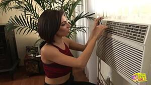 She And Her Wonderful Tits Came To Her Friends Apartment So They Could Have Sex