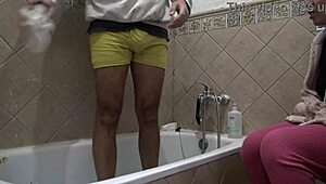 i watch my stepson wash his dirty cock in front of me, taboo family fantasy