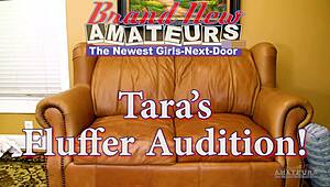 Busty blonde coed tara enjoys sucking a cock before swallowing the cumshot