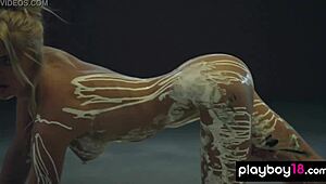 Petite American Blonde Rachel Harris Boldly Reveals Her Massive Natural Tits