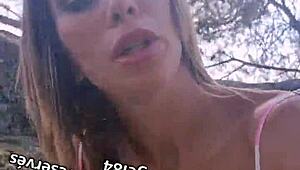littleangel84 performs solo masturbation outdoors in the french countryside