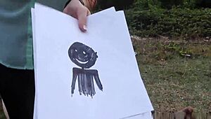 Caricature gone wrong starving artist gets fed black dick in florida