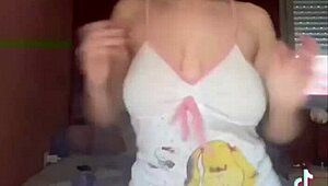 Morena with big natural tits will make you cum from pleasure