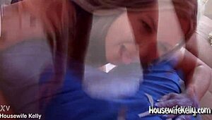 beautiful housewife gives an amazing power suck blowjob and takes a facefull of cum