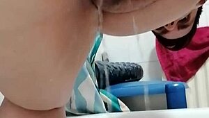 Close-Up of Girlfriend Pissing from Behind in Doggystyle