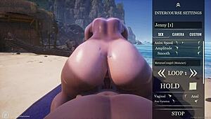 Wild life - big ass tanned big tit curvy white milf jenny fucks big white dick yason on the beach she cant handle that big dick and squirts all over it