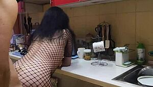 the best sex in the kitchen with milf wife and anal assfucking