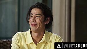 Busty Stepmom Teaches Virgin Stepson with Husband's Permission