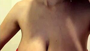 Stepmom's Huge Milky Tits In Red Dress