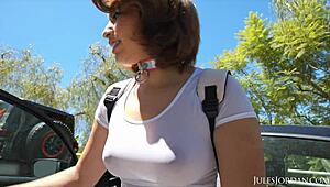 Is young Latina Hazel Heart becoming an anal queen on JulesJordan.com?