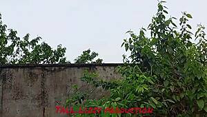 I enjoyed intimate moments with my neighbors on a rainy day outdoors