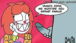 clown themed fun with goth cartoon characters