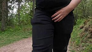 chubbykaot in the woods and playing