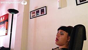 I watch the naughty babysitter tease her stunning body on webcam