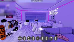 She asked to fill her with cum in Roblox!