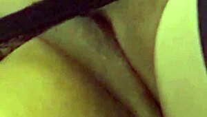 Look at Beruka, my horny wife, displaying her wet, shaved pussy in open fishnets