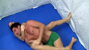 jc simpson dominates lance hart in mixed wrestling match