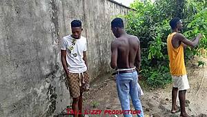 I enjoyed intimate moments with my neighbors on a rainy day outdoors