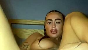 thick titty scottish teen dives into solo play, moaning loudly as she explores her body