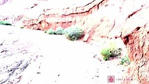 i watched her deepthroat my cock in the canyon with her glasses on