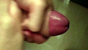 Thrill of big cock masturbation to massive cum