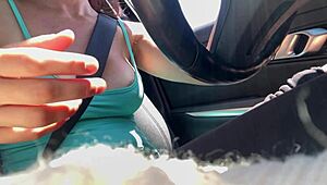 italian big tits milf artemisia love hot tits outdoor close up session horny af car driving