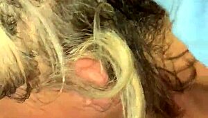 mature latina slut deepthroats big black cock in interracial sucking session