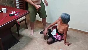 Milf housewife moans wetly as big cock fucks her dripping pussy doggystyle