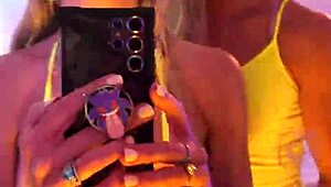 V Sexy Sluts After a Night Out Getting Makeovers by a Professional from Pacorabanne Cynde Watson Who Was on Go