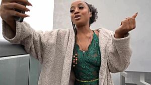 Ebony dicksucker mena carlisle swallows her stepbrothers massive dick, oh god it's so big