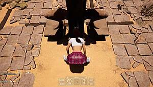 Ancient Statue Awakens To Fuck Lara In Arena With 1000 Spectators 3D Hentai