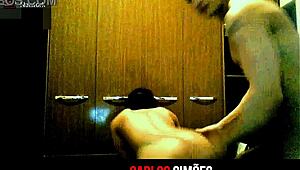 Morena gostosa with delicious ass fucks boyfriend in dorm