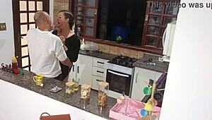 hotwife unfaithful anal sex in bar pantry creampie