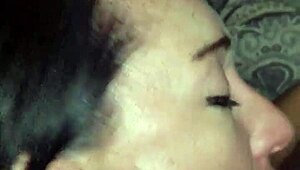 whore wife takes huge dick while gagging