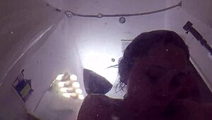 Candy Cruise gives extreme deepthroat blowjob to penis in bathtub POV scene