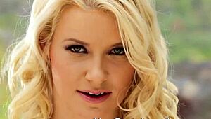 Blonde Toys Newbie's Ass With Toys And Fingers Outdoors!