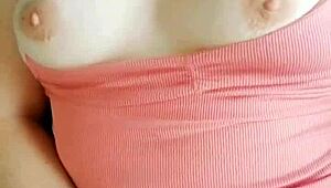 horny brunette milf fingers her wet pussy solo