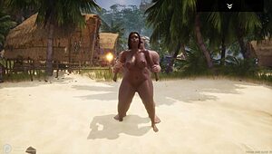 big ass curvy black milf indra beach bangs fat man tiny dick loving her shaved pussy